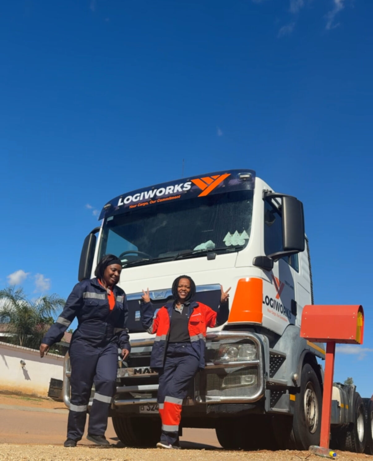 LogiWorks team with truck